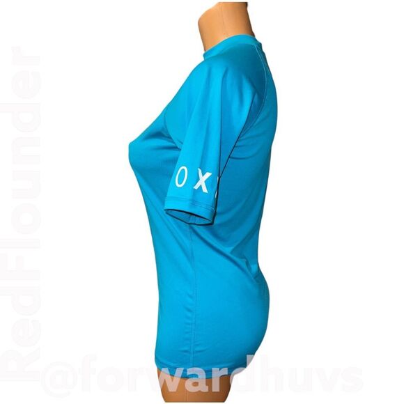 Roxy Women's Whole Hearted Rashguard Short Sleeve 50+ UV Protection Size 10 - Picture 5 of 13